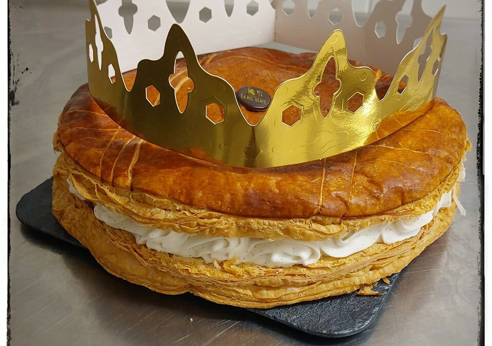 La Bel’glace, galette glacée vanille et coulis de caramel. Saint-Christophe-du-Ligneron