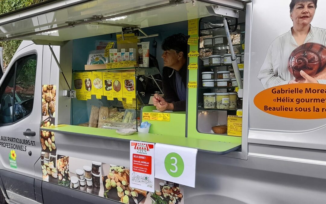 Helix gourmet , Marché, Beaulieu sous La Roche.