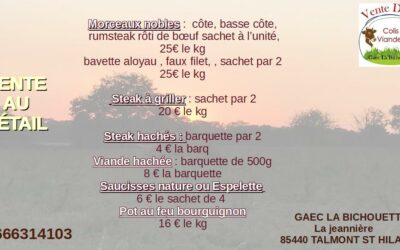 Viande, La Bichouette, Saint Hilaire de Talmont
