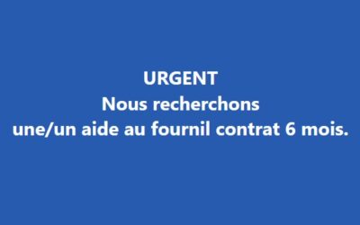 URGENT Nous recherchons une/un aide au fournil contrat 6 mois. La Ferme du Tamarin, Saint Jean de Monts