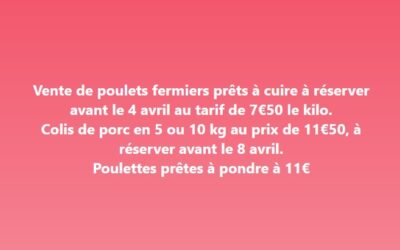 Poulet, La Chevrie, Treize-Vents