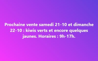 Kiwis Bio St Fulgent – Les Vergers de La Chaunière