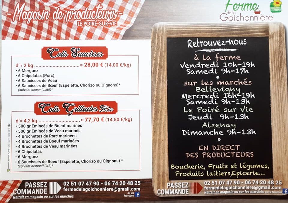 viande – ferme la goichoniere – Poiré sur vie