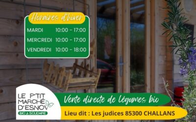 Marché d’esnov horaires d’hiver, Challans