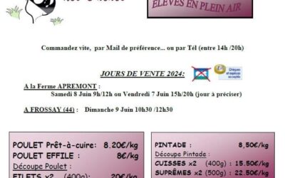 Apremont, Poulets, Plume des Ouches