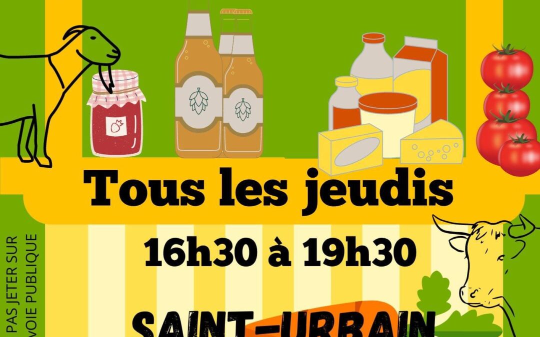 Saint-Urbain, Marché , tout les jeudis.